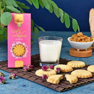 بیسکویت سالم با روغن کنجد و طعم گل محمدی روزیم
